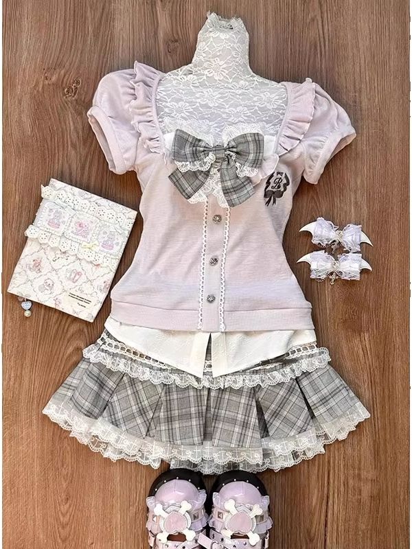 Anime & Cosplay Expo Acx 2025 - Женский розовый топ с кружевными вставками,