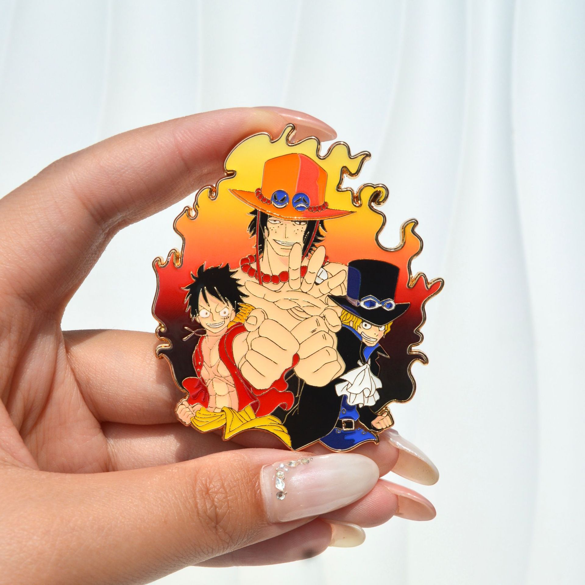 Anime Cosplay Luffy - Эмалевые значки и подвески Ace Luffy