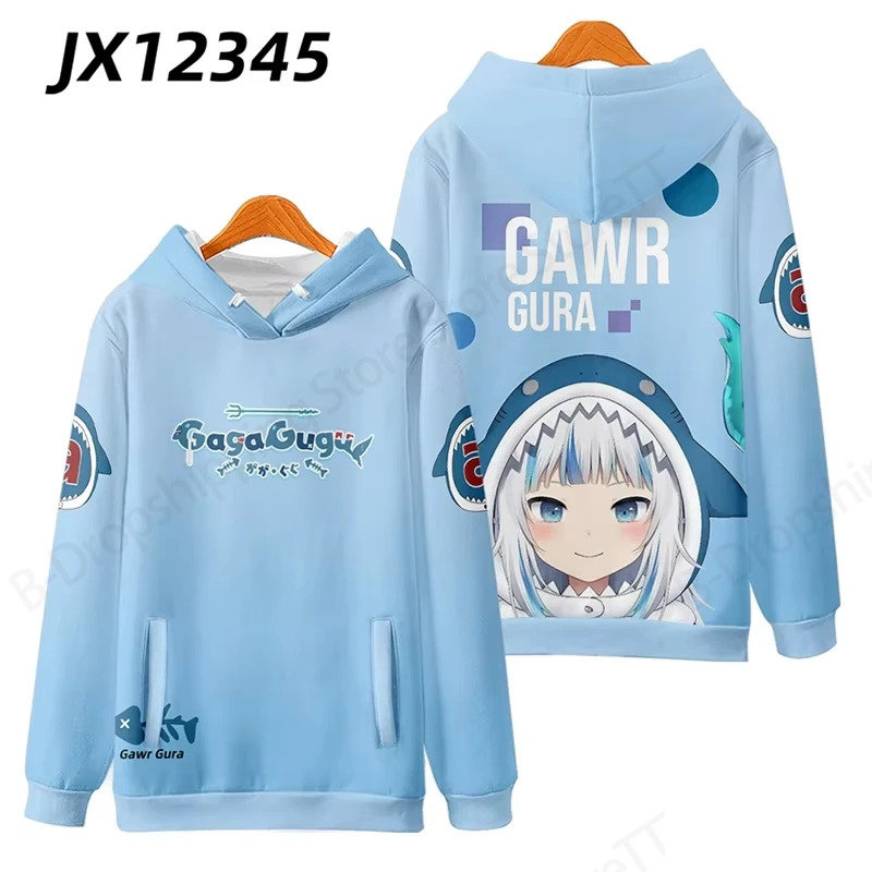 Cosplay Anime Basic - Худи с 3D-принтом Gawr Gura для